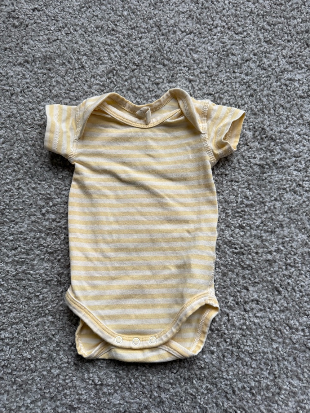 ✨Quincy Mae-Yellow Striped Baby One-Piece Bodysuit✨